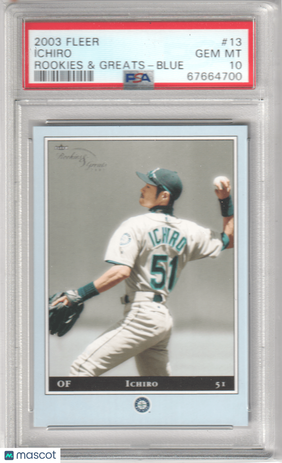 ICHRIO SUZUKI 2003 Fleer Rookies & Greats Blue /250 PSA 10 GEM MINT Pop 2 - Columbia Hobby - Sports Card Boxes - Toploaders - Card Savers