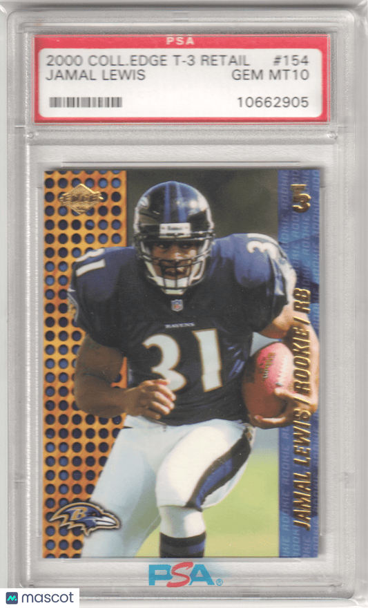 JAMAL LEWIS 2000 Collector's Edge T3 Retail 154 PSA 10 - Columbia Hobby - Sports Card Boxes - Toploaders - Card Savers