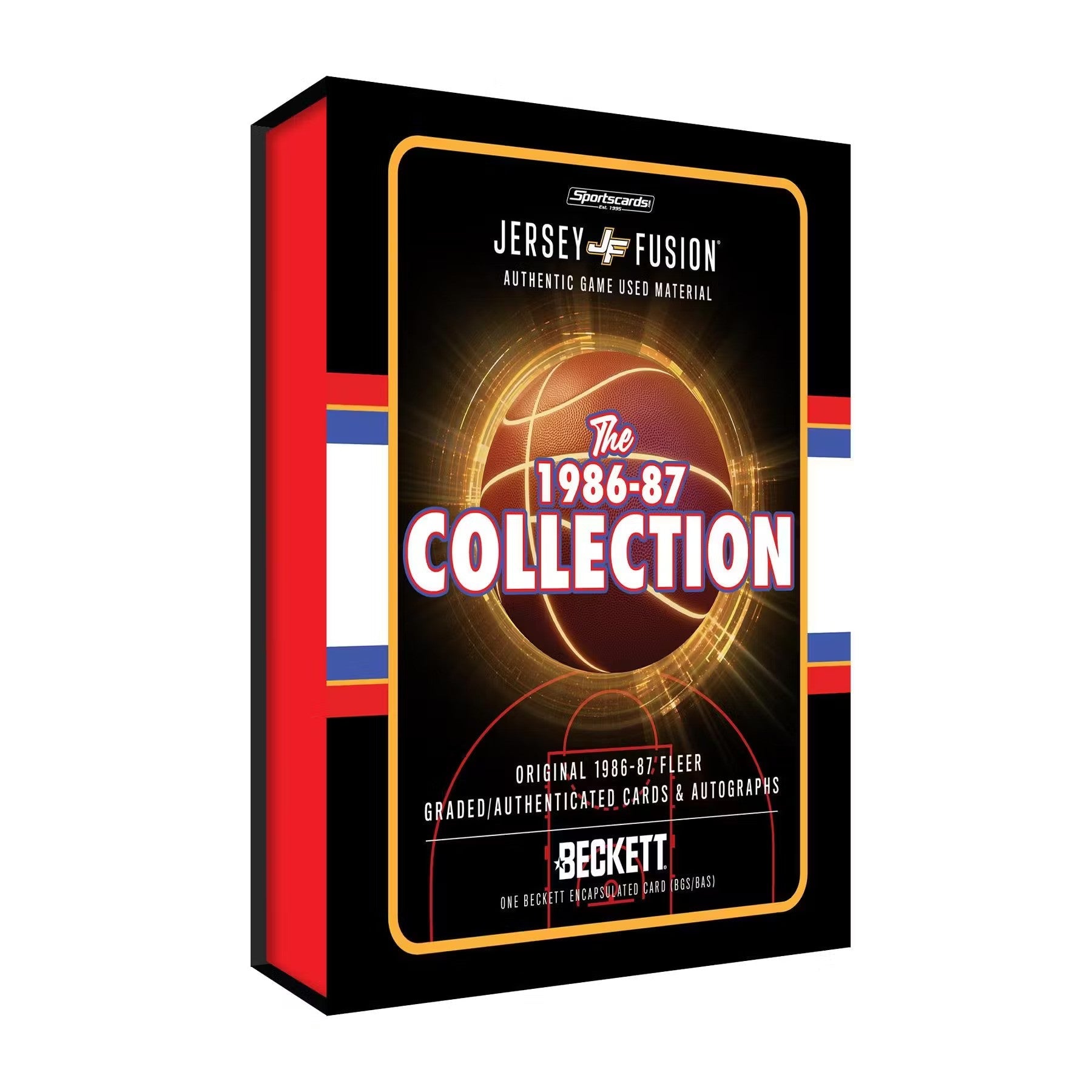 Jersey Fusion The 1986 - 87 Collection Basketball Hobby Pack - Columbia Hobby - Sports Card Boxes - Toploaders - Card Savers