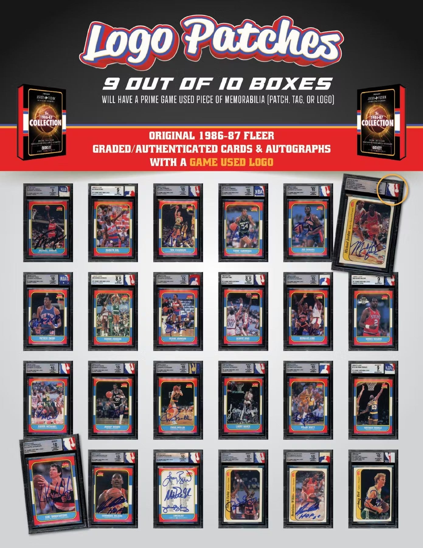 Jersey Fusion The 1986 - 87 Collection Basketball Hobby Pack - Columbia Hobby - Sports Card Boxes - Toploaders - Card Savers