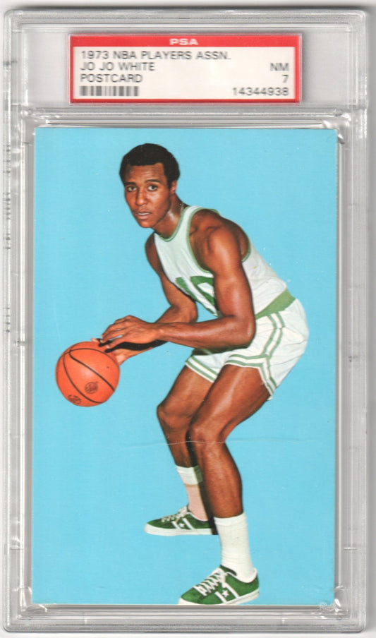 JO JO WHITE 1973 NBA Players Association Postcard PSA 7 NM - MT - CELTICS - Columbia Hobby - Sports Card Boxes - Toploaders - Card Savers