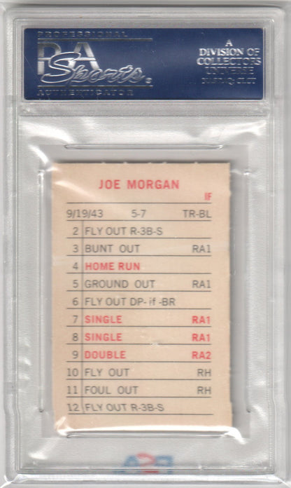 Joe Morgan 1969 Milton Bradley PSA 7 NM - ASTROS - Columbia Hobby - Sports Card Boxes - Toploaders - Card Savers