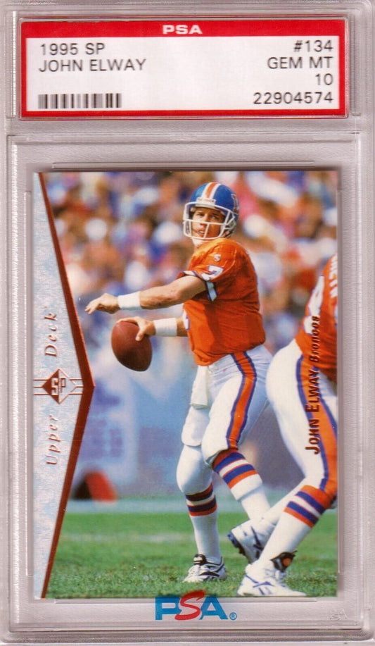 JOHN ELWAY 1995 Upper Deck SP #134 PSA 10 GEM MINT - BRONCOS - Columbia Hobby - Sports Card Boxes - Toploaders - Card Savers