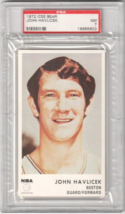JOHN HAVLICEK 1972 Icee Bear PSA 7 NM - CELTICS - Columbia Hobby - Sports Card Boxes - Toploaders - Card Savers
