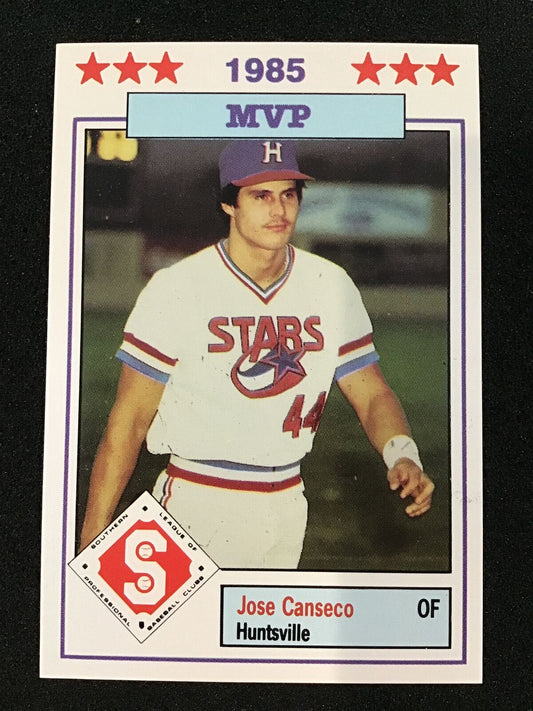 Jose Canseco 1986 Don Jennings Southern All - Stars #14 Huntsville Stars - Columbia Hobby - Sports Card Boxes - Toploaders - Card Savers