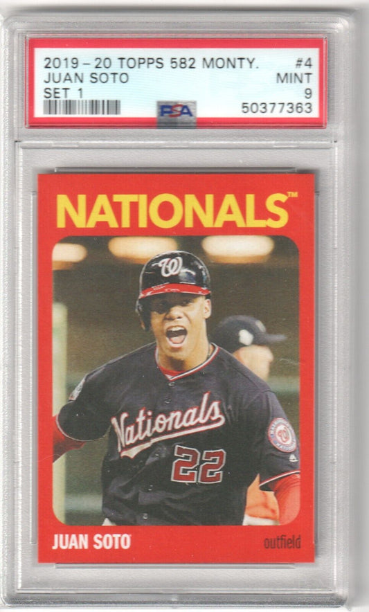 JUAN SOTO 2019 - 20 Topps 582 Montgomery Club PSA 9 MINT NATIONALS YANKEES - Columbia Hobby - Sports Card Boxes - Toploaders - Card Savers