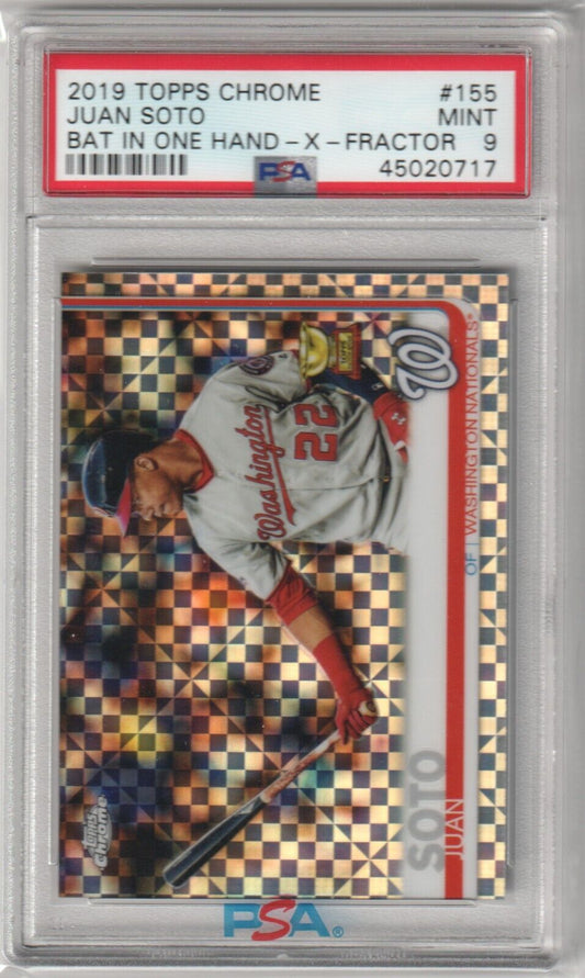 JUAN SOTO 2019 Topps Chrome Xfractor Star Rookie #155 PSA 9 MINT - NATIONALS - Columbia Hobby - Sports Card Boxes - Toploaders - Card Savers