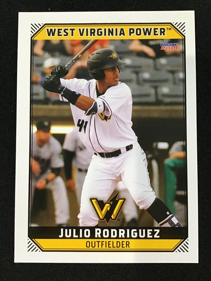Julio Rodriguez 2019 Choice West Virginia Power #25 West Virginia Power - Columbia Hobby - Sports Card Boxes - Toploaders - Card Savers
