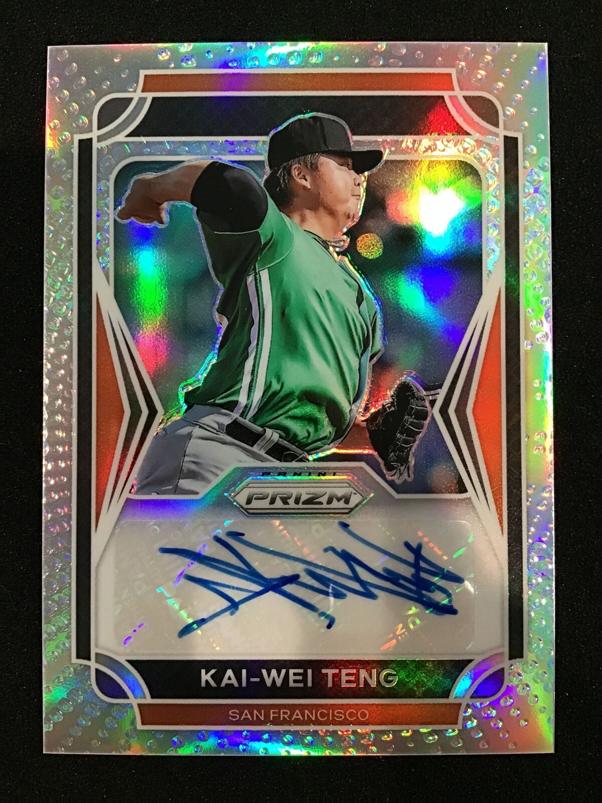 Kai - Wei Teng 2021 Prizm Draft Picks Silver Auto #AU - KW Giants - Columbia Hobby - Sports Card Boxes - Toploaders - Card Savers