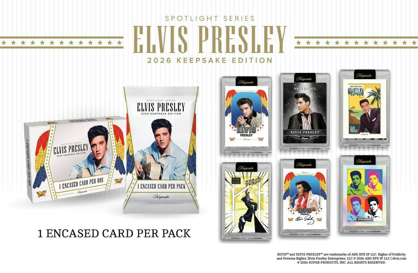 2026 Keepsake Elvis Presley Spotlight Series Hobby Box | Columbia Sports Cards | Columbia Hobby - Sports Card Boxes - Toploaders - Card Savers.