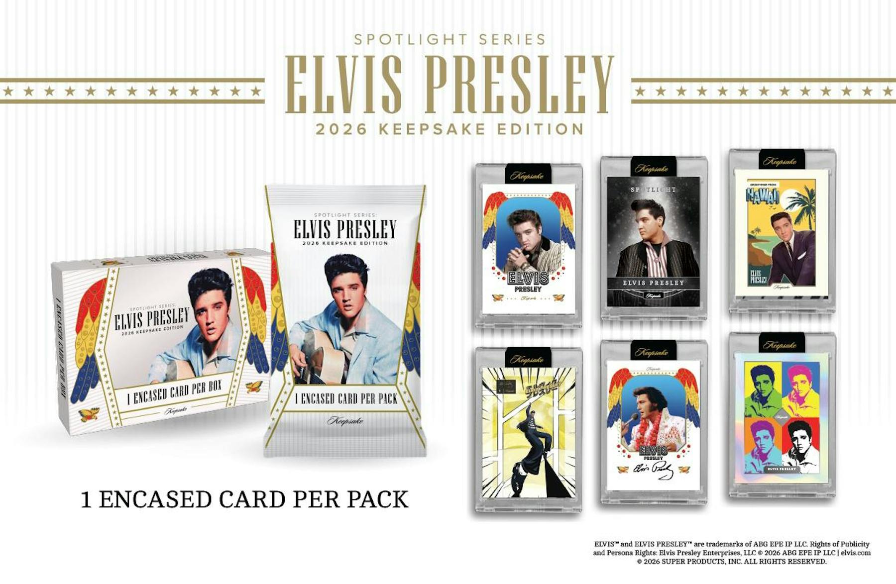 2026 Keepsake Elvis Presley Spotlight Series Hobby Box | Columbia Sports Cards | Columbia Hobby - Sports Card Boxes - Toploaders - Card Savers.