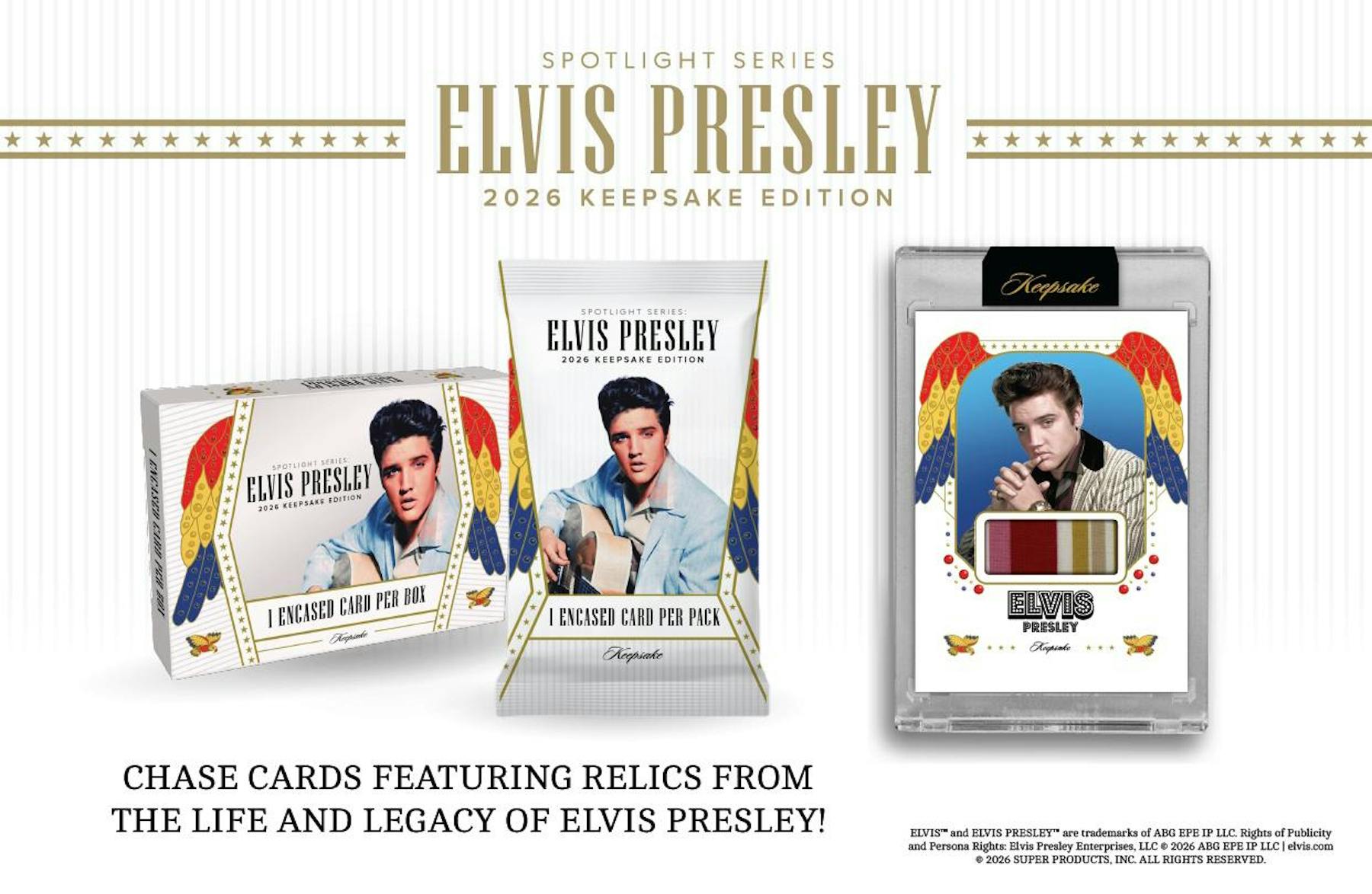 2026 Keepsake Elvis Presley Spotlight Series Hobby Box | Columbia Sports Cards | Columbia Hobby - Sports Card Boxes - Toploaders - Card Savers.