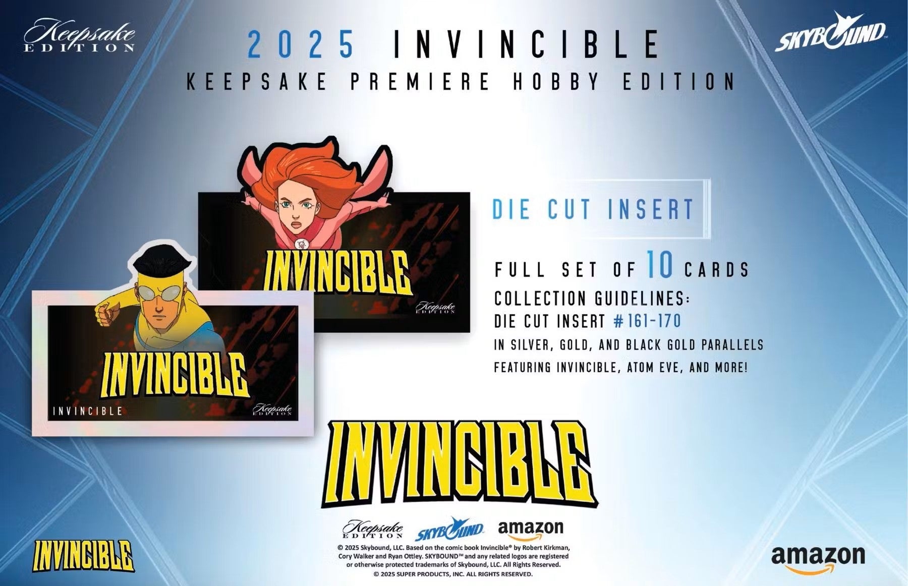 Keepsake Invincible Premiere Edition Hobby Box (Keepsake Trading Cards 2025) | Columbia Sports Cards - Columbia Hobby - Sports Card Boxes - Toploaders - Card Savers