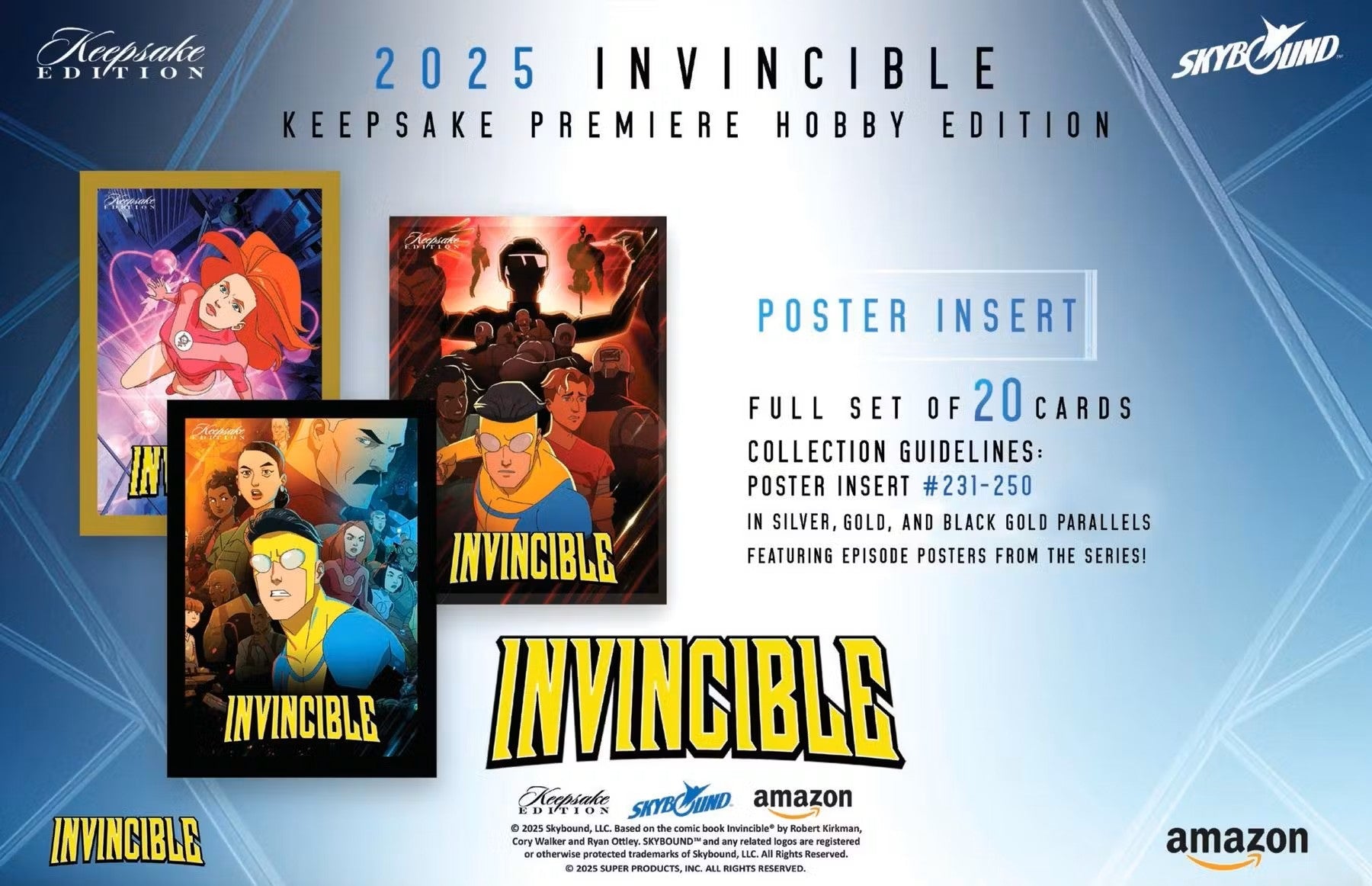 Keepsake Invincible Premiere Edition Hobby Box (Keepsake Trading Cards 2025) | Columbia Sports Cards - Columbia Hobby - Sports Card Boxes - Toploaders - Card Savers