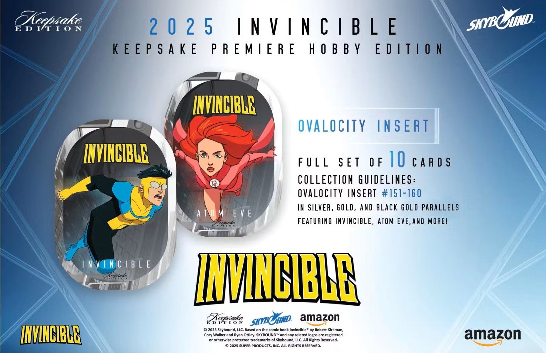 Keepsake Invincible Premiere Edition Hobby Box (Keepsake Trading Cards 2025) | Columbia Sports Cards - Columbia Hobby - Sports Card Boxes - Toploaders - Card Savers