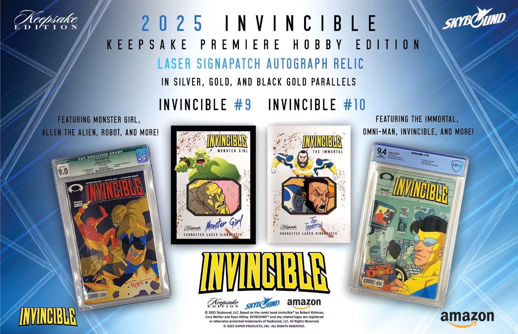 Keepsake Invincible Premiere Edition Hobby Box (Keepsake Trading Cards 2025) | Columbia Sports Cards - Columbia Hobby - Sports Card Boxes - Toploaders - Card Savers