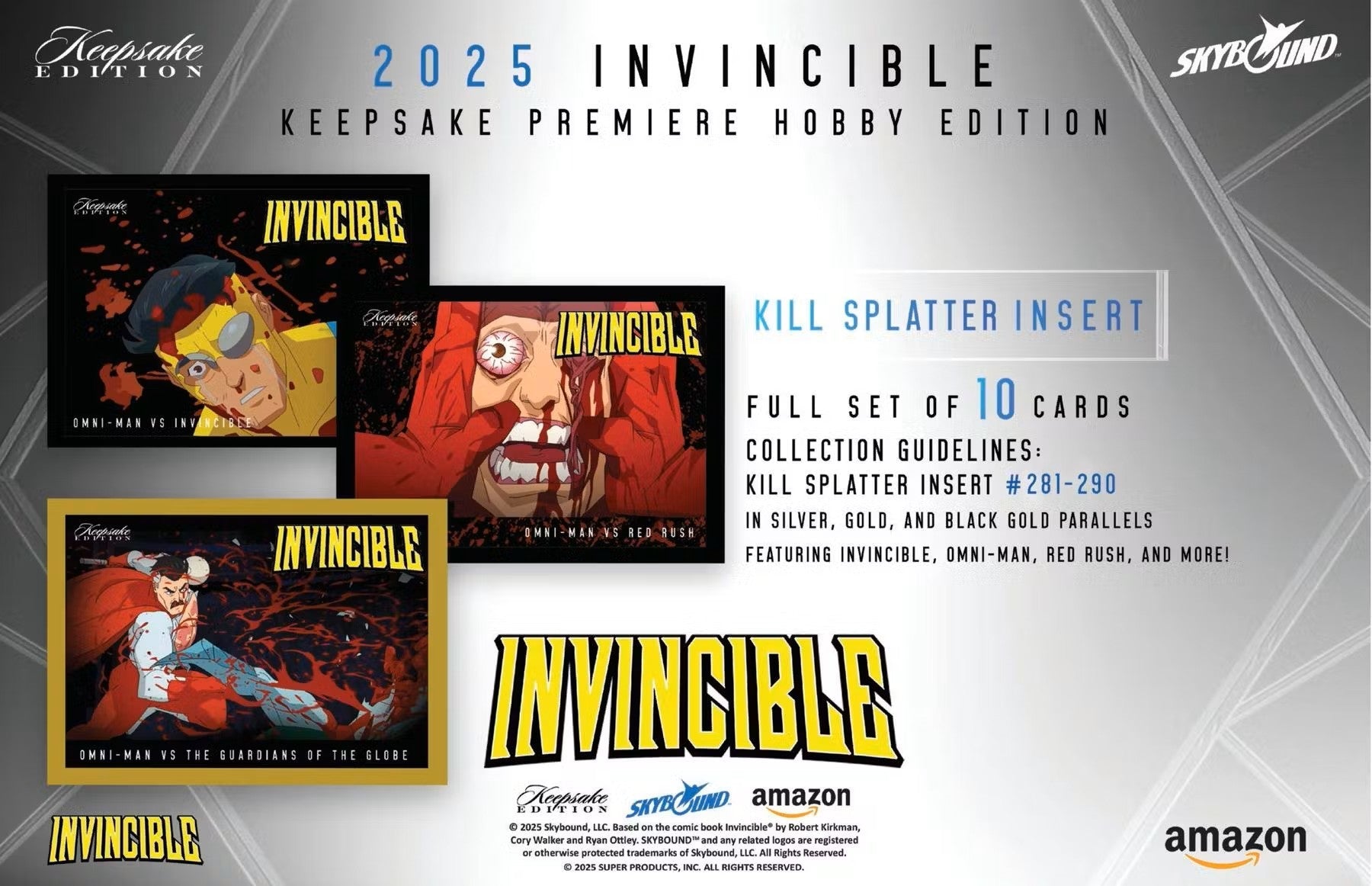 Keepsake Invincible Premiere Edition Hobby Box (Keepsake Trading Cards 2025) | Columbia Sports Cards - Columbia Hobby - Sports Card Boxes - Toploaders - Card Savers