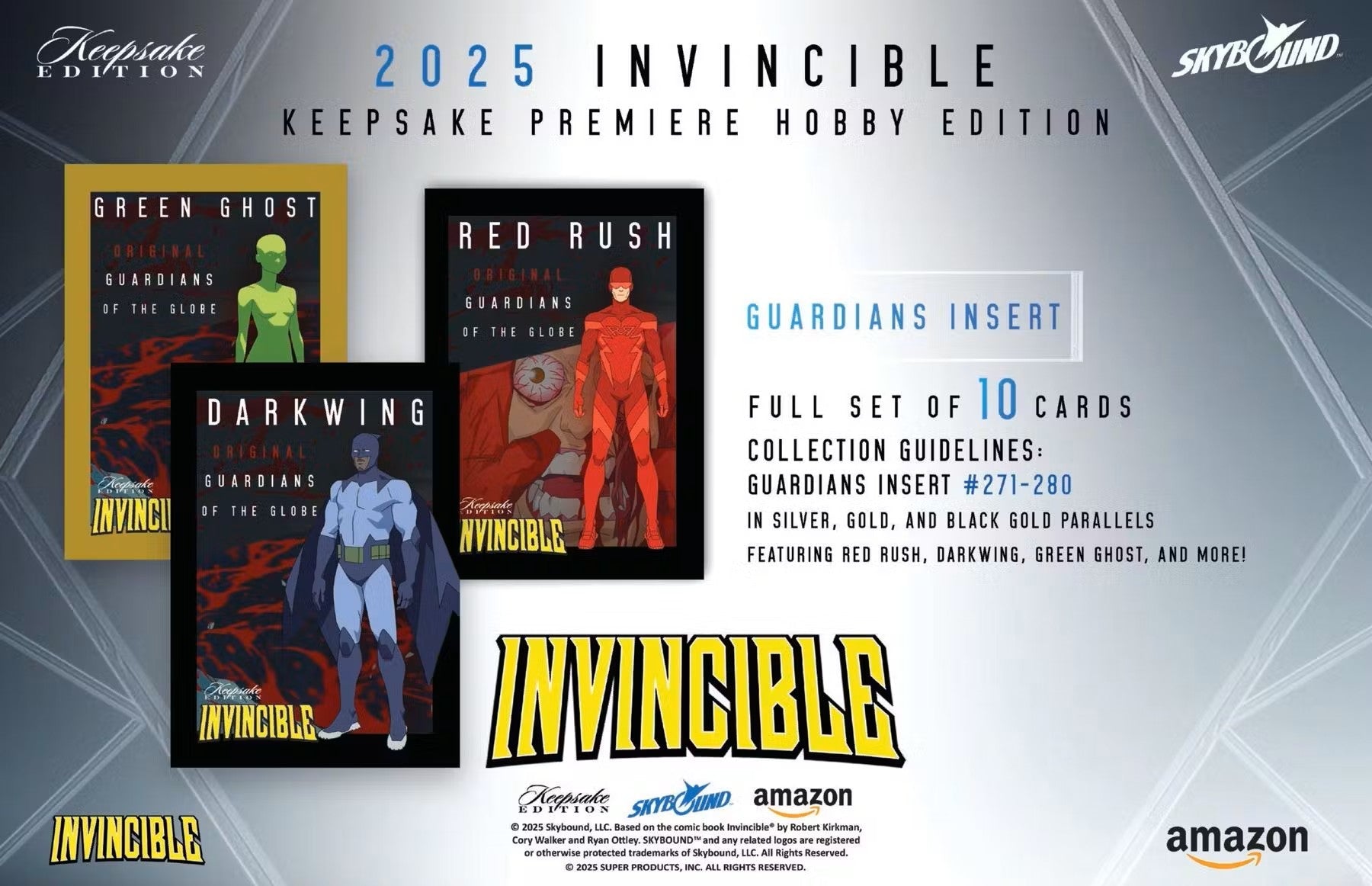 Keepsake Invincible Premiere Edition Hobby Box (Keepsake Trading Cards 2025) | Columbia Sports Cards - Columbia Hobby - Sports Card Boxes - Toploaders - Card Savers
