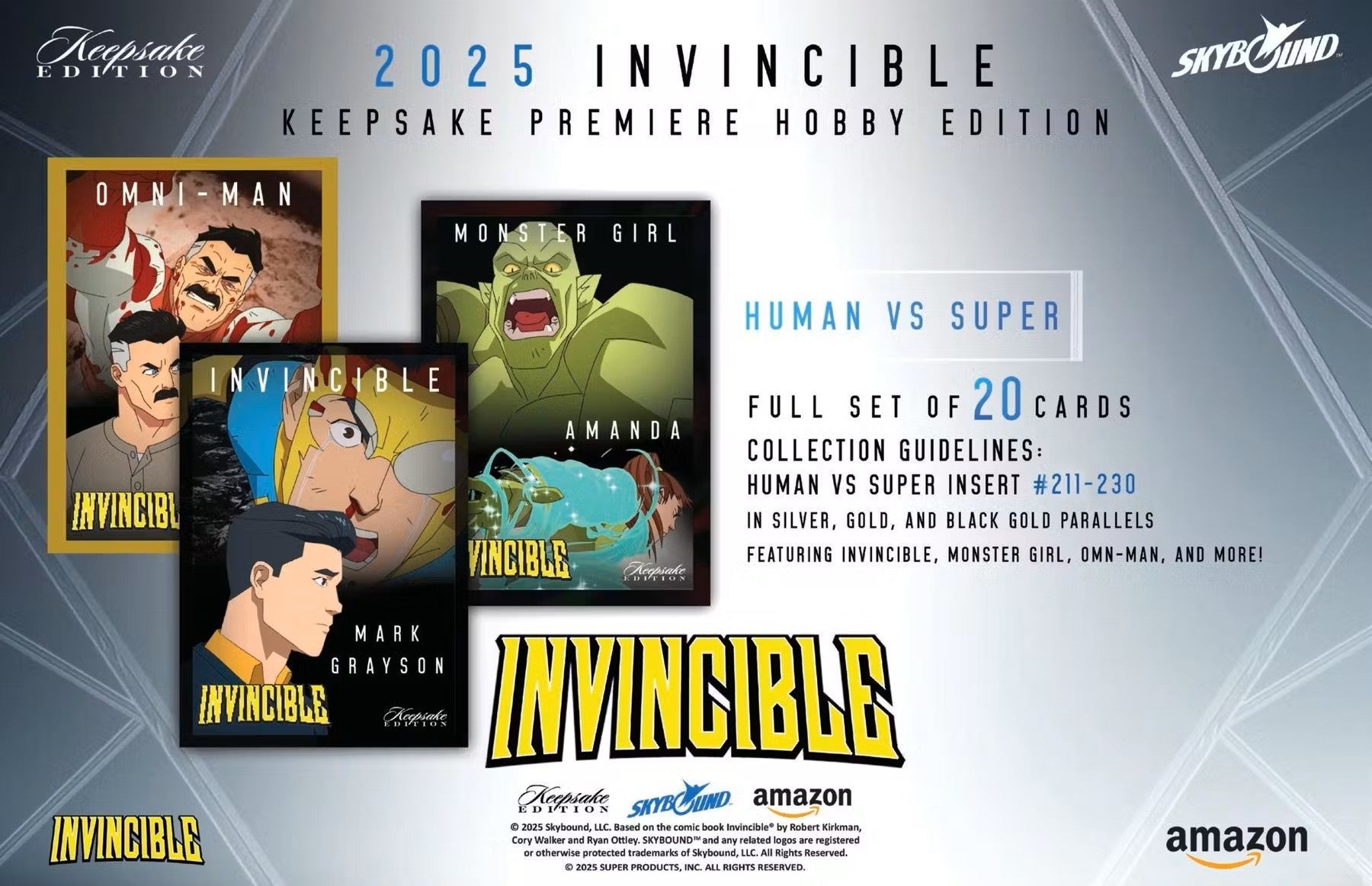 Keepsake Invincible Premiere Edition Hobby Box (Keepsake Trading Cards 2025) | Columbia Sports Cards - Columbia Hobby - Sports Card Boxes - Toploaders - Card Savers