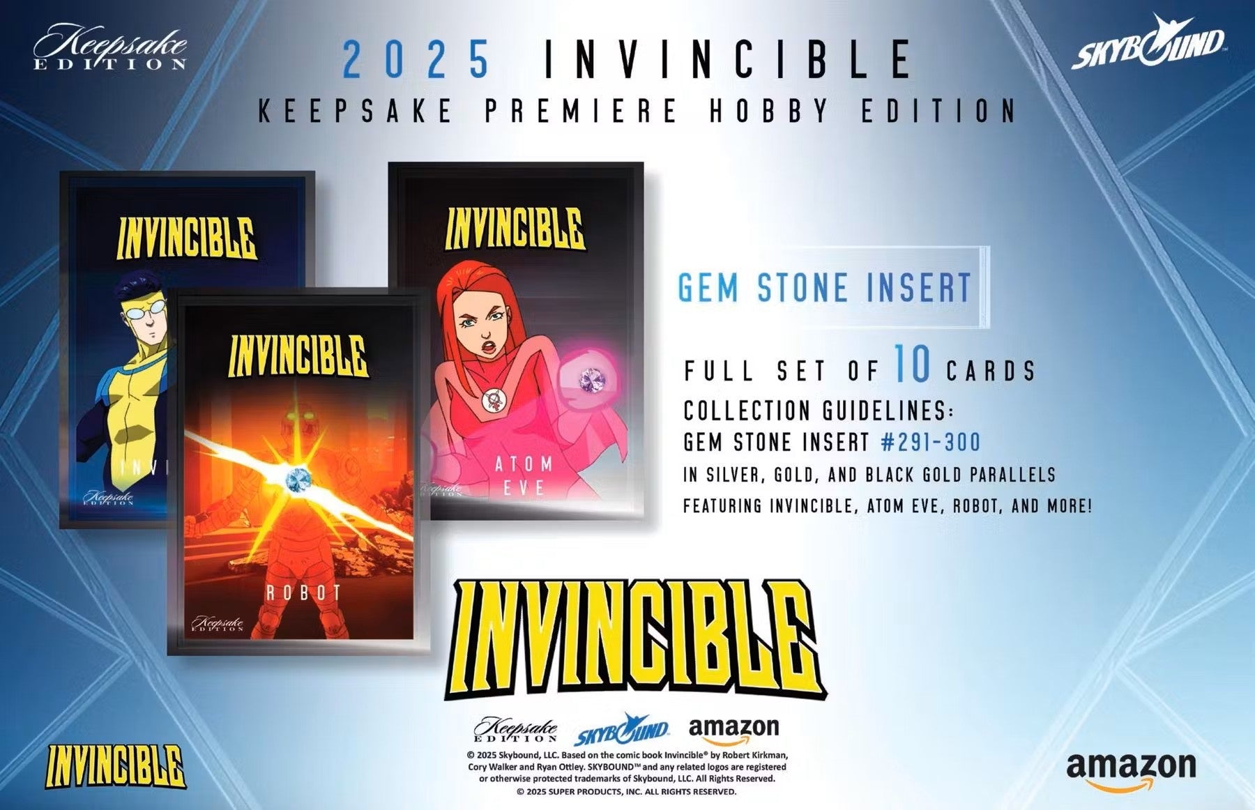 Keepsake Invincible Premiere Edition Hobby Box (Keepsake Trading Cards 2025) | Columbia Sports Cards - Columbia Hobby - Sports Card Boxes - Toploaders - Card Savers