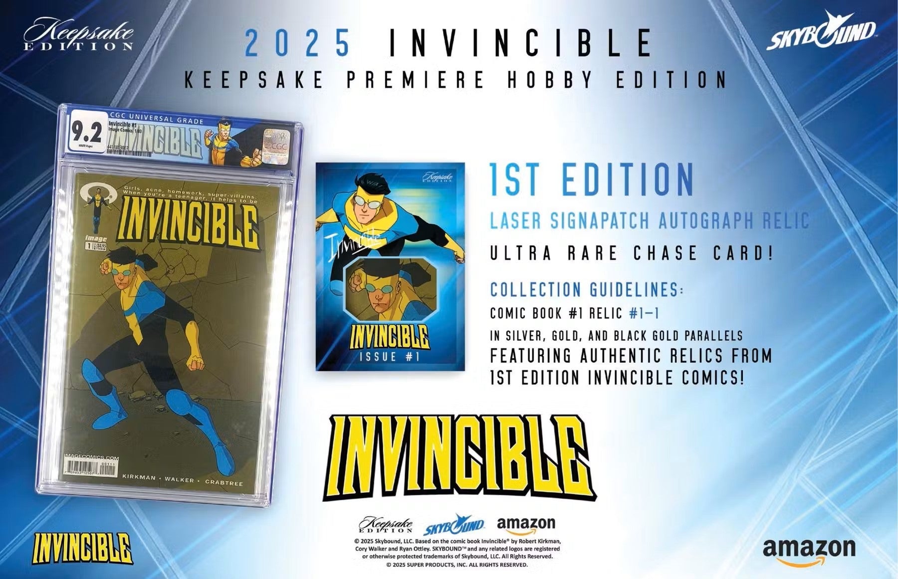 Keepsake Invincible Premiere Edition Hobby Box (Keepsake Trading Cards 2025) | Columbia Sports Cards - Columbia Hobby - Sports Card Boxes - Toploaders - Card Savers