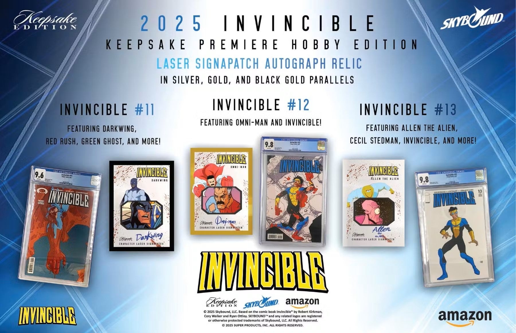 Keepsake Invincible Premiere Edition Hobby Box (Keepsake Trading Cards 2025) | Columbia Sports Cards - Columbia Hobby - Sports Card Boxes - Toploaders - Card Savers