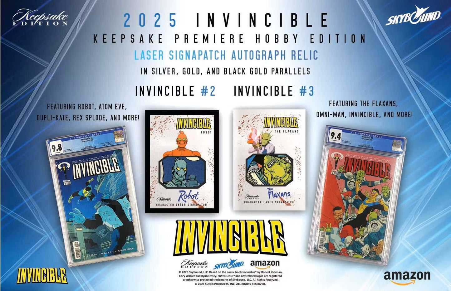 Keepsake Invincible Premiere Edition Hobby Box (Keepsake Trading Cards 2025) | Columbia Sports Cards - Columbia Hobby - Sports Card Boxes - Toploaders - Card Savers