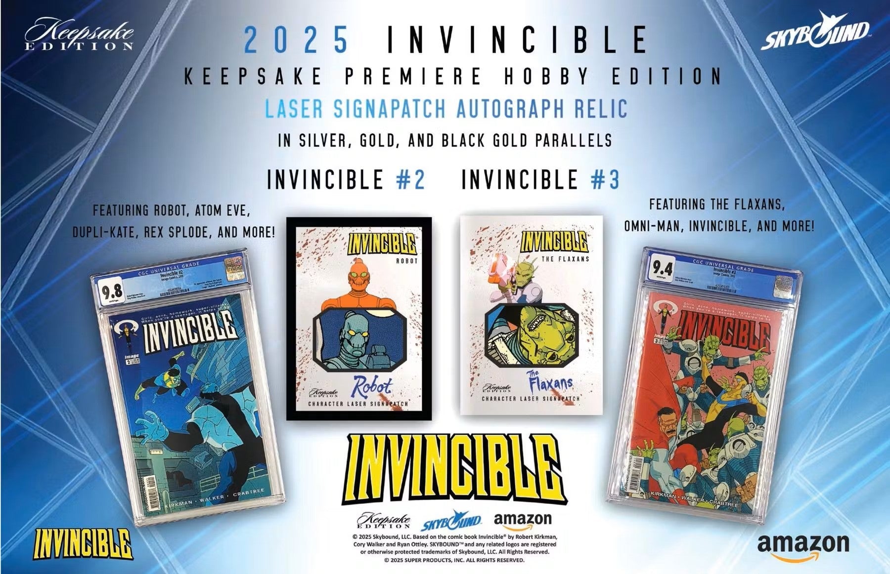 Keepsake Invincible Premiere Edition Hobby Box (Keepsake Trading Cards 2025) | Columbia Sports Cards - Columbia Hobby - Sports Card Boxes - Toploaders - Card Savers