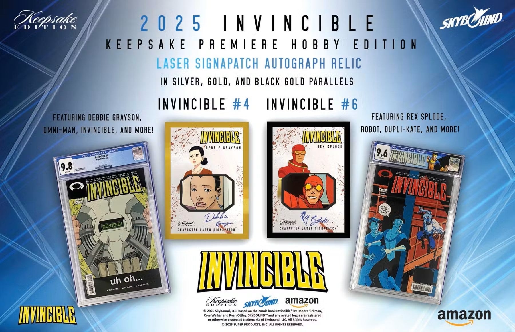 Keepsake Invincible Premiere Edition Hobby Box (Keepsake Trading Cards 2025) | Columbia Sports Cards - Columbia Hobby - Sports Card Boxes - Toploaders - Card Savers