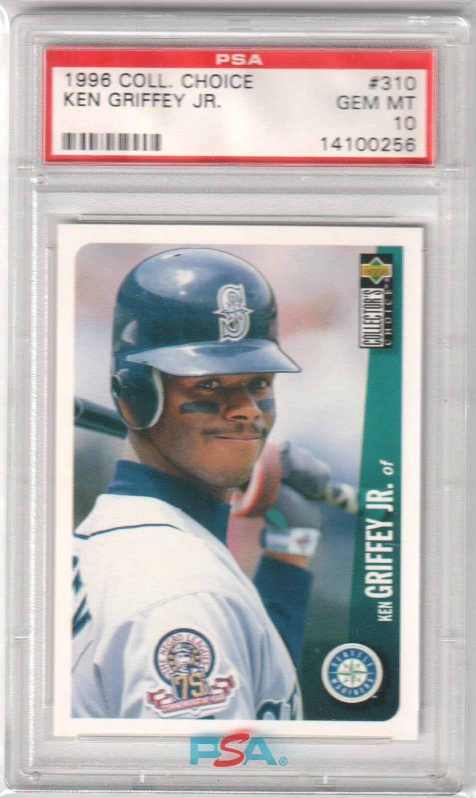 KEN GRIFFEY JR 1996 Upper Deck Collector's Choice #310 PSA 10 GEM MINT MARINERS - Columbia Hobby - Sports Card Boxes - Toploaders - Card Savers