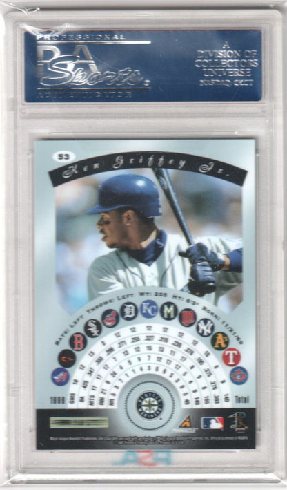 KEN GRIFFEY JR 1997 Pinnacle Certified Red #53 PSA 10 GEM MINT - MARINERS - Columbia Hobby - Sports Card Boxes - Toploaders - Card Savers