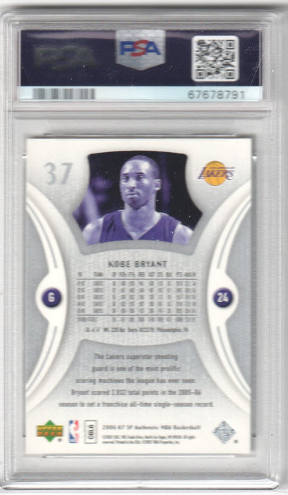 KOBE BRYANT 2006 Upper Deck SP Authentic #37 PSA 10 GEM MINT - LAKERS - Columbia Hobby - Sports Card Boxes - Toploaders - Card Savers
