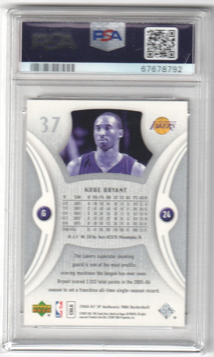 KOBE BRYANT 2006 Upper Deck SP Authentic #37 PSA 10 GEM MINT LAKERS - Columbia Hobby - Sports Card Boxes - Toploaders - Card Savers