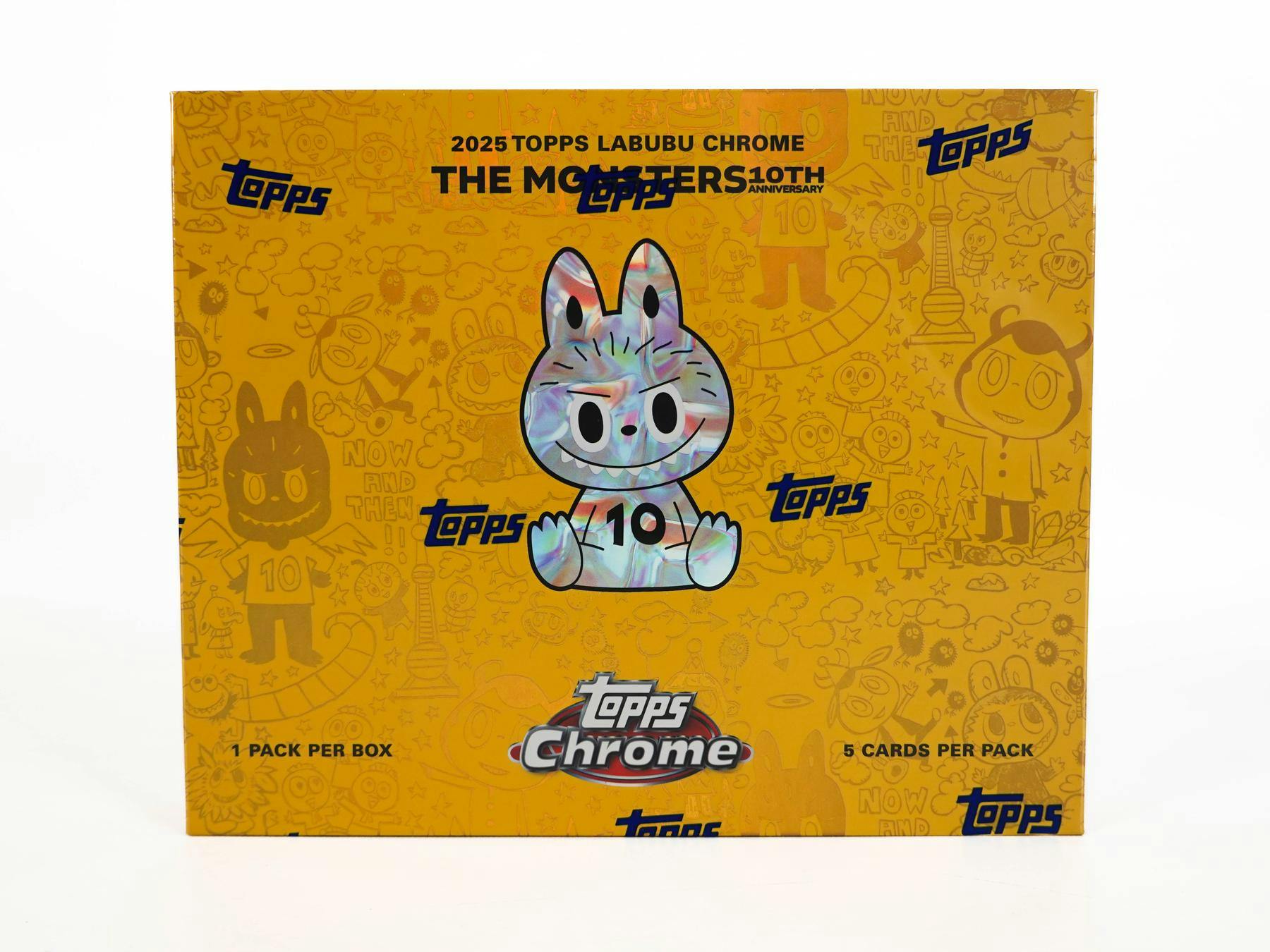 Labubu Chrome 10th Anniversary Box (Topps 2025) | Columbia Sports Cards - Columbia Hobby - Sports Card Boxes - Toploaders - Card Savers