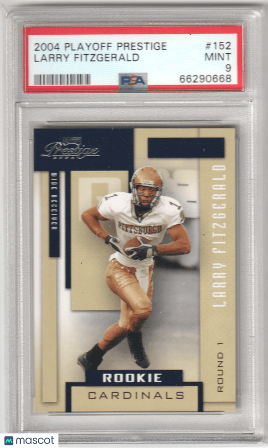 LARRY FITZGERALD 2004 Playoff Prestige RC Rookie 152 PSA 9 - MINT CARDINALS - Columbia Hobby - Sports Card Boxes - Toploaders - Card Savers