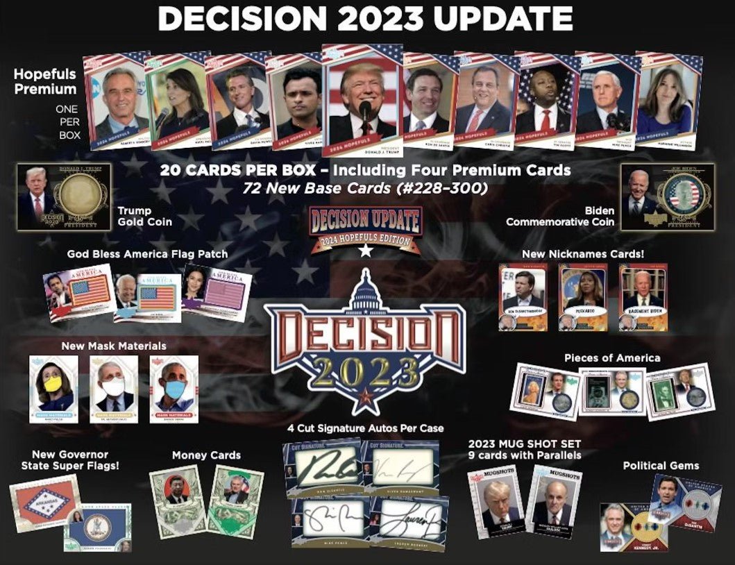 Leaf Decision 2023 Update Hobby Box - Columbia Hobby - Sports Card Boxes - Toploaders - Card Savers