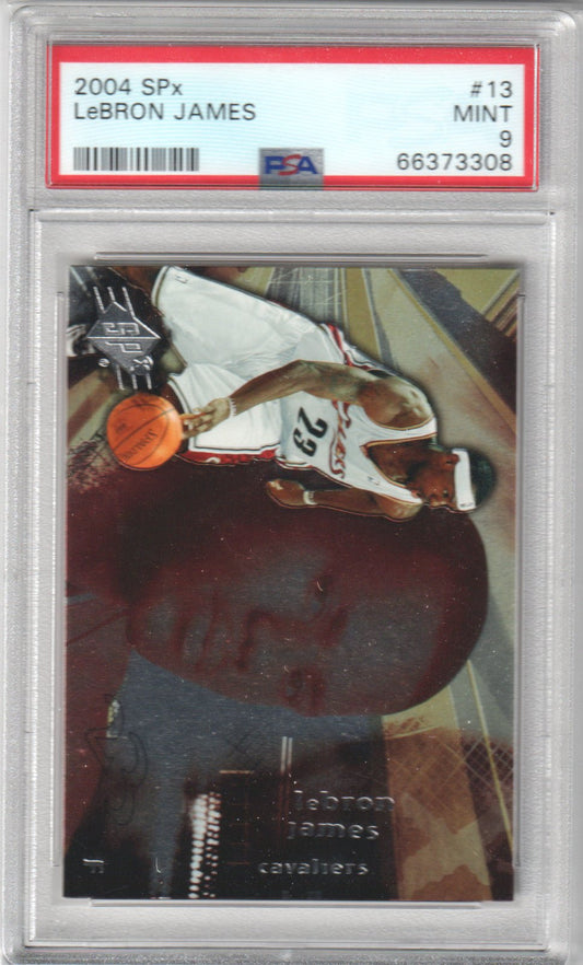 LeBron James 2004 Upper Deck SPX #13 PSA 9 Mint - LAKERS - Columbia Hobby - Sports Card Boxes - Toploaders - Card Savers