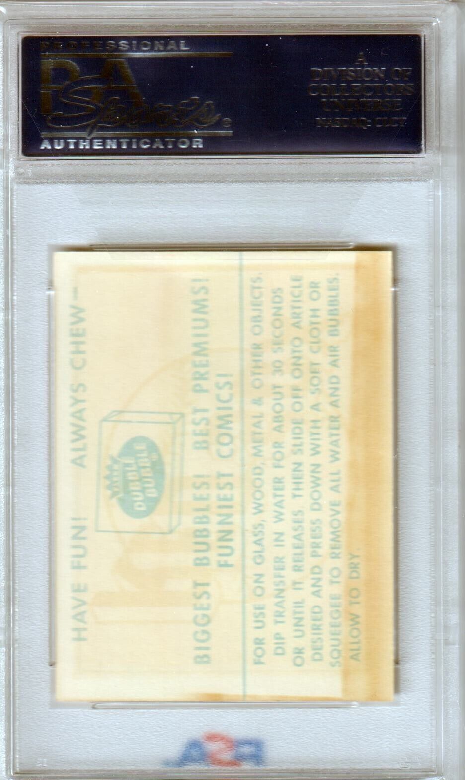 LOS ANGELES ANGELS 1961 Fleer Team Logo Decals PSA 5 EX - Columbia Hobby - Sports Card Boxes - Toploaders - Card Savers