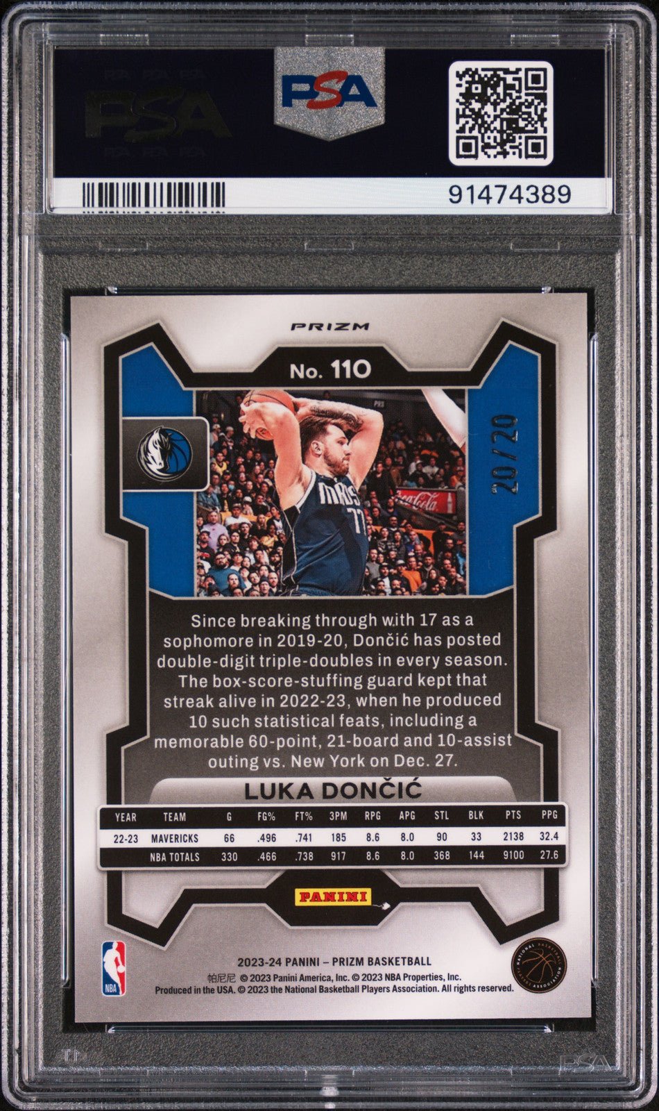 LUKA DONCIC 2023 Panini Prizm #110 Bronze Fast Break PSA 10 GEM MINT LAKERS - Columbia Hobby - Sports Card Boxes - Toploaders - Card Savers