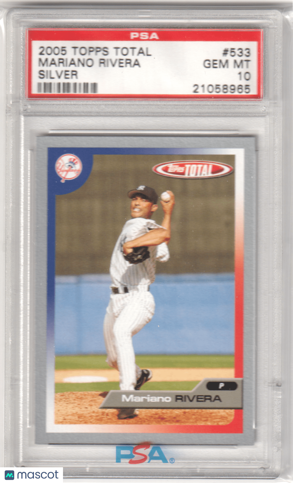 MARIANO RIVERA 2005 Topps Total 533 Silver PSA 10 GEM MINT - YANKEES Pop 3 - Columbia Hobby - Sports Card Boxes - Toploaders - Card Savers