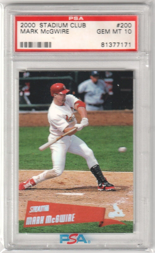 MARK McGWIRE 2000 Topps Stadium Clube #200 PSA 10 GEM MINT - CARDINALS - Columbia Hobby - Sports Card Boxes - Toploaders - Card Savers