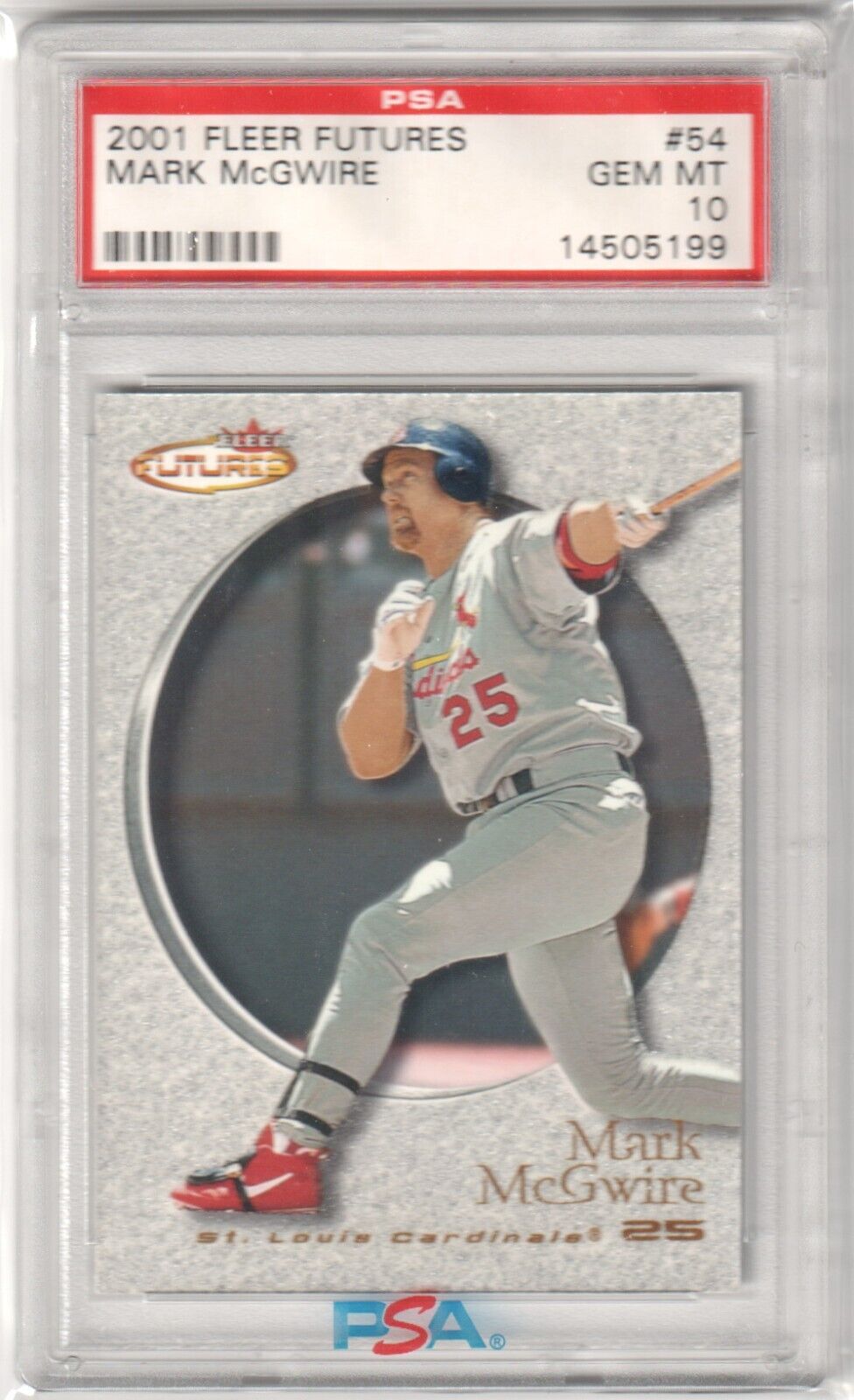 MARK McGWIRE 2001 Fleer Futures #54 PSA 10 GEM MINT - CARDINALS - Columbia Hobby - Sports Card Boxes - Toploaders - Card Savers