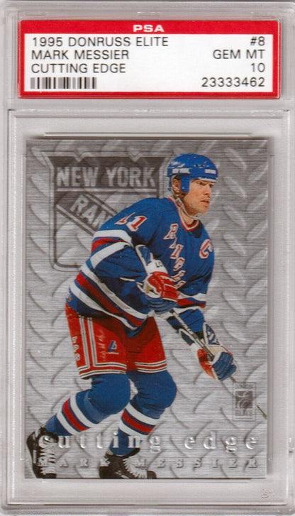 MARK MESSIER 1995 Donruss Elite Cutting Edge #/2500 #8 PSA 10 GEM MINT - RANGERS - Columbia Hobby - Sports Card Boxes - Toploaders - Card Savers