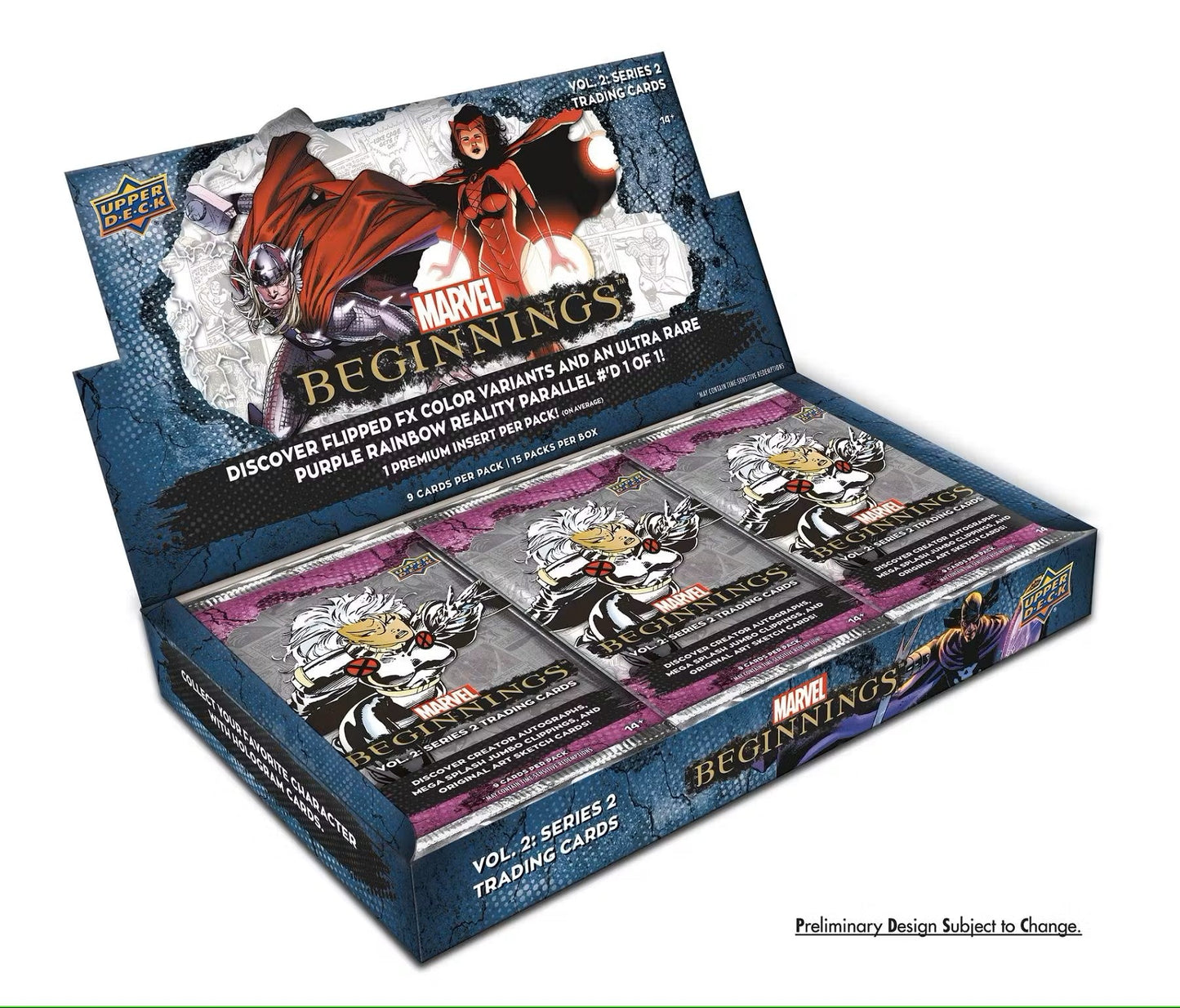 Marvel Beginnings Volume 2 Series 2 Trading Cards Hobby Box (Upper Deck 2024) - Columbia Hobby - Sports Card Boxes - Toploaders - Card Savers