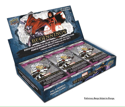 Marvel Beginnings Volume 2 Series 2 Trading Cards Hobby Box (Upper Deck 2024) - Columbia Hobby - Sports Card Boxes - Toploaders - Card Savers