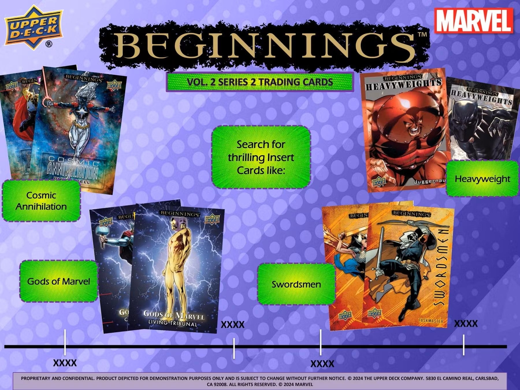 Marvel Beginnings Volume 2 Series 2 Trading Cards Hobby Box (Upper Deck 2024) - Columbia Hobby - Sports Card Boxes - Toploaders - Card Savers