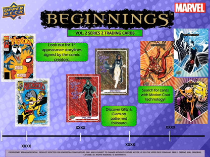 Marvel Beginnings Volume 2 Series 2 Trading Cards Hobby Box (Upper Deck 2024) - Columbia Hobby - Sports Card Boxes - Toploaders - Card Savers