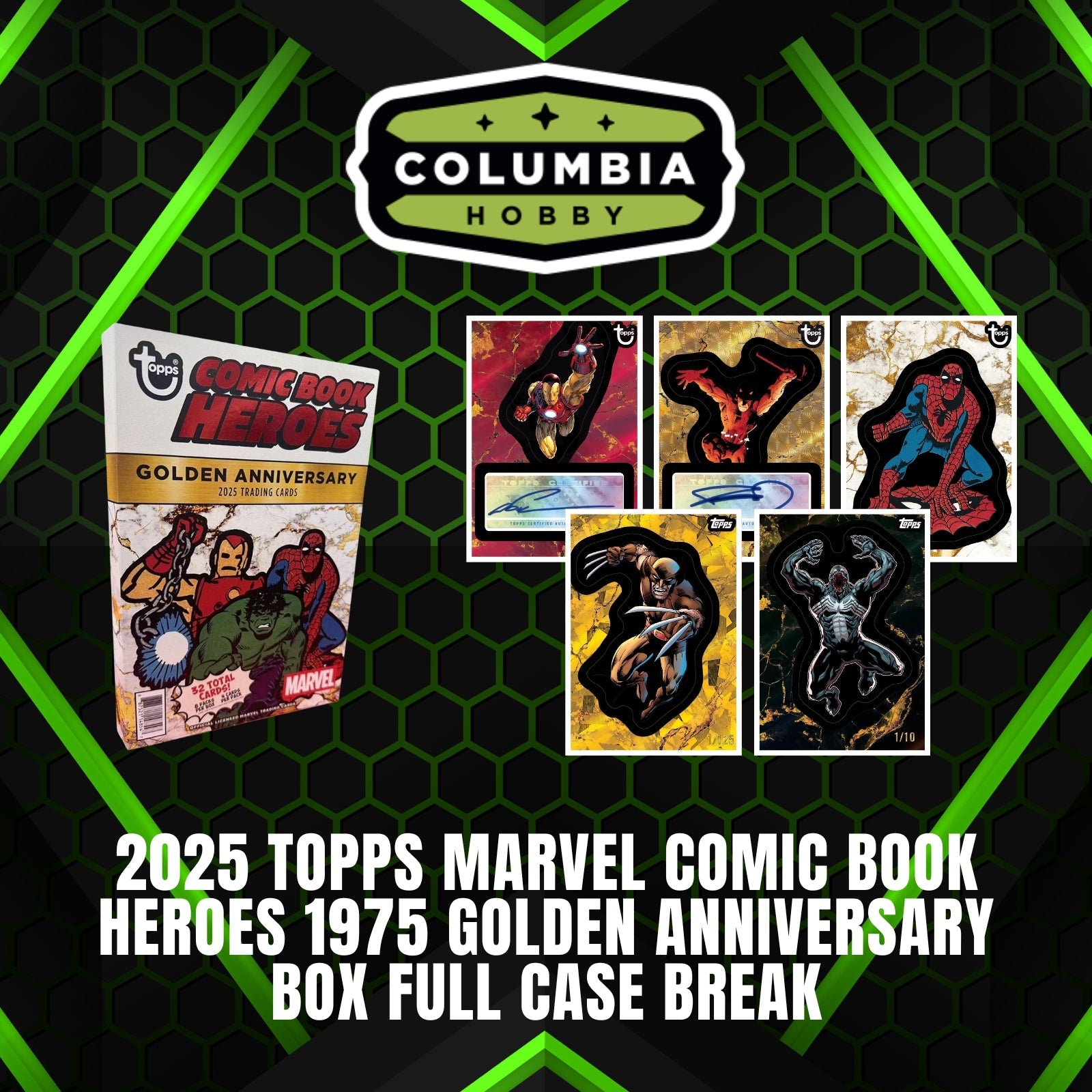 Marvel Comic Book Heroes 1975 Golden Anniversary Hobby Box (Topps 2025) | Columbia Sports Cards - Columbia Hobby - Sports Card Boxes - Toploaders - Card Savers