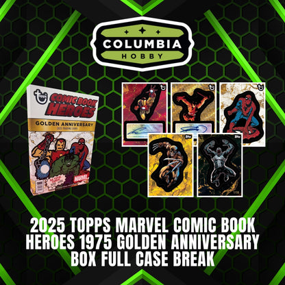 Marvel Comic Book Heroes 1975 Golden Anniversary Hobby Box (Topps 2025) | Columbia Sports Cards - Columbia Hobby - Sports Card Boxes - Toploaders - Card Savers