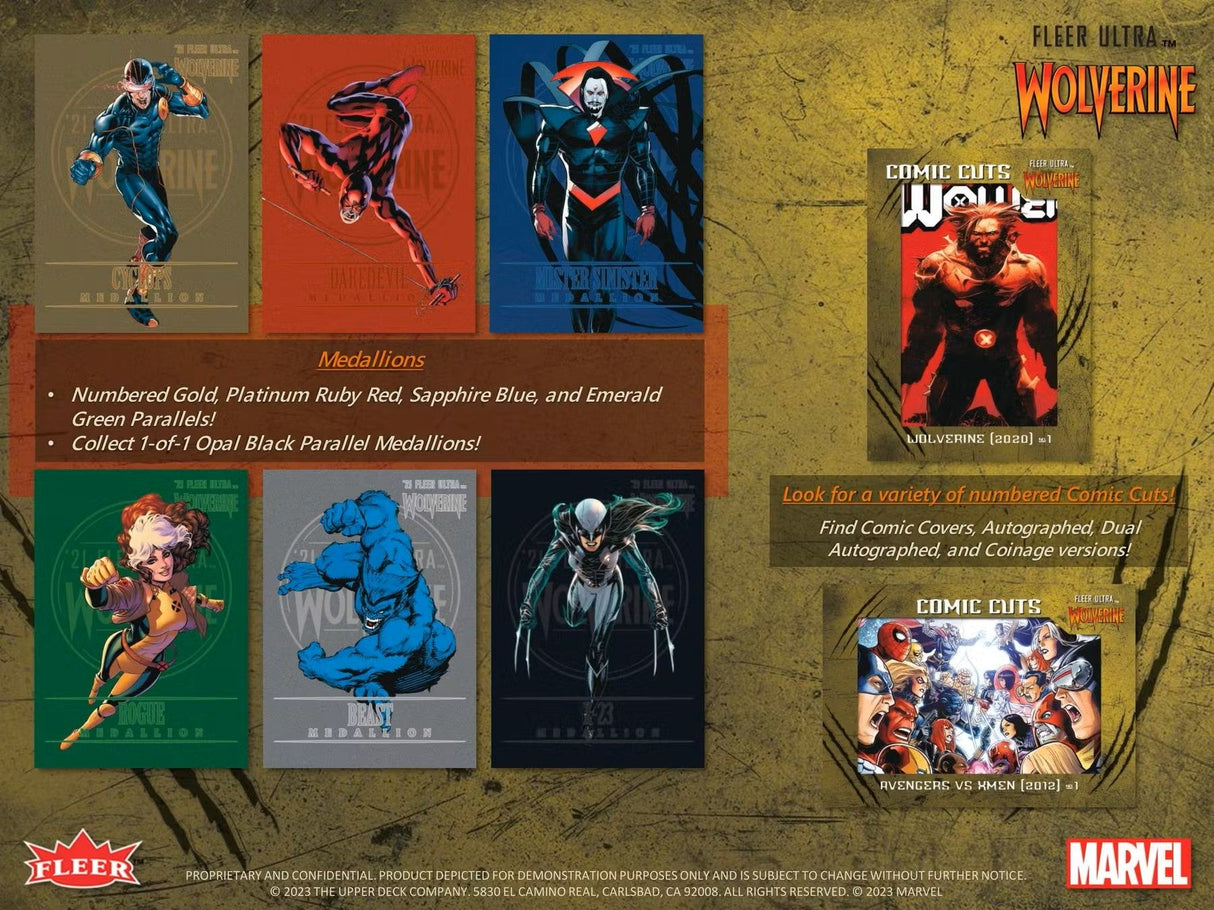 Marvel Fleer Ultra Wolverine Trading Cards Hobby Box (Upper Deck 2024) - Columbia Hobby - Sports Card Boxes - Toploaders - Card Savers